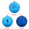 vidaXL Christmas Bauble Set 9 pcs Blue Plastic