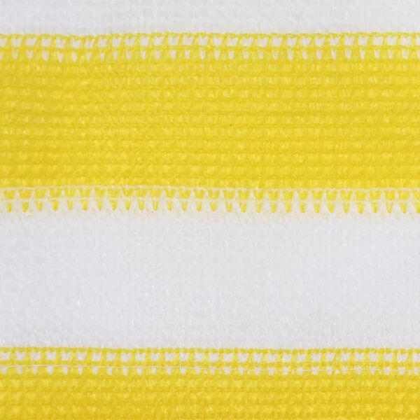 vidaXL Balcony Screen Yellow and White 120x400 cm HDPE
