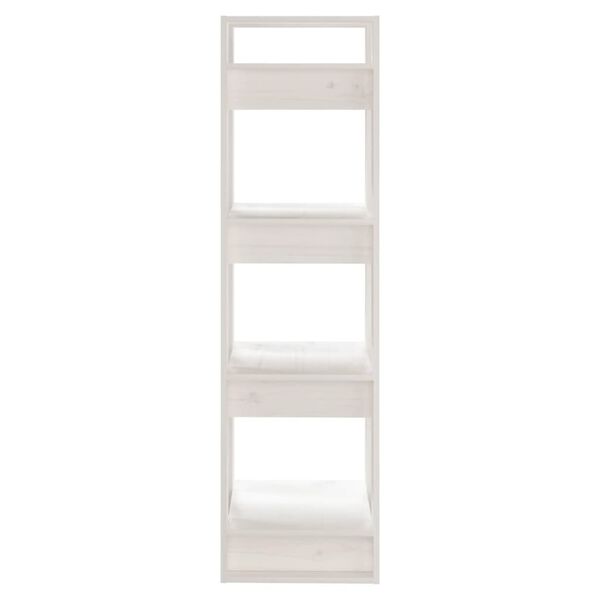 vidaXL Book Cabinet/Room Divider White 41x35x125 cm Solid Wood Pine