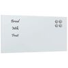 vidaXL Wall-mounted Magnetic Board White 80x40 cm Tempered Glass