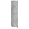 vidaXL Highboard Concrete Grey 34,5x34x180 cm Engineered Wood