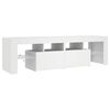 vidaXL TV Cabinet with LED Lights White 140x36.5x40 cm
