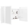 vidaXL LED Bathroom Mirror Cabinet High Gloss White 80x12x45 cm Acrylic