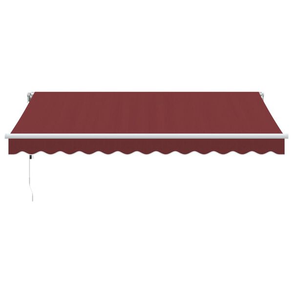 vidaXL Automatic Retractable Awning Burgundy 350x250 cm