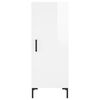 vidaXL Highboard High Gloss White 34.5x34x180 cm Engineered Wood