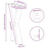 vidaXL Coffee Table Legs X-Shaped 2 pcs White 28x(42-43) cm Steel