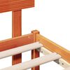vidaXL Bed Frame with Headboard Brown 140 x 200 cm Solid Pine wood