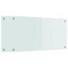 vidaXL Kitchen Backsplash 2 pcs White 80 x 40 cm Tempered Glass