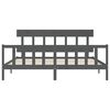 vidaXL Bed Frame without Mattress Grey 200x200 cm Solid Wood Pine