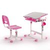 Vipack Adjustable Kids Desk Comfortline 201 with Chair Pink and White