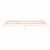vidaXL LED Bed Frame without Mattress White 120x190 cm Small Double Solid Wood