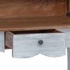 vidaXL Desk with Drawer White 80 x 40 x 92 cm Solid Mahogany Wood