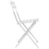 vidaXL Garden Folding Chair Folding 2 pcs White 42 x 46 x 82cm Steel