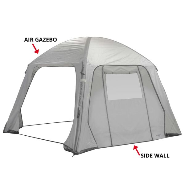 Bo-Camp Side Wall with Door and Window for Tent Air Gazebo Grey