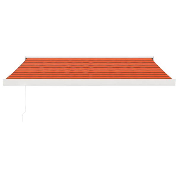vidaXL Retractable Awning Orange and Brown 3x2.5 m Fabric and Aluminium