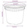 vidaXL Round Flower Pot 6 pcs Brick Red &Oslash; 12.5 x 10 cm Plastic