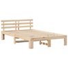 vidaXL Bed Frame with Headboard Natural 135 x 190 cm Solid Pine Wood