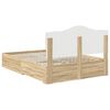 vidaXL Bed Frame with Drawer Sonoma Oak 140 x 200 cm Engineered Wood