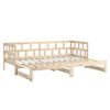 vidaXL Pull-out Day Bed without Mattress Solid Wood Pine 2x(80x200) cm
