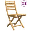 vidaXL Folding Chairs 8 pcs 43x54x88 cm Bamboo