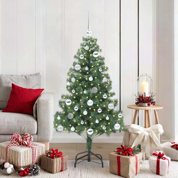 vidaXL Christmas Tree with 150 LEDs with Stand Green 150 cm PVC