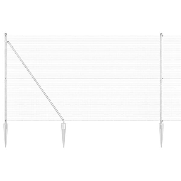 vidaXL Fence Post Silver 25 x 1.5 m (12 x 12 mm mesh) Steel