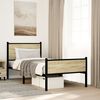 vidaXL Metal Bed Frame without Mattress Sonoma Oak 90x200 cm