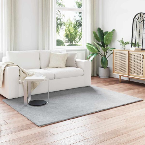 vidaXL Faux Rabbit Fur Rug Olite Grey 160 x 230 cm Polyester