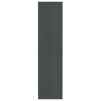 vidaXL Wardrobe Grey 100x50x200 cm Engineered Wood