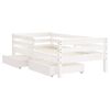 vidaXL Kids Bed Frame with Drawers White 70x140 cm Solid Wood Pine