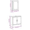 vidaXL 2 Piece Bathroom Furniture Set Grey Sonoma Engineered Wood
