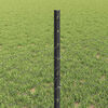 vidaXL Fence with Post Grey 0.5 x 100 m Steel and PVC