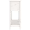 vidaXL Planter with Shelf White 111.5x34.5x81 cm Solid Wood Pine
