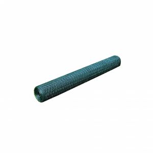 vidaXL Chicken Wire Fence with PVC Coating 25x0,5 m Green