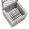 vidaXL Trellis Raised Bed with 1 Pot 30x30x107 cm Poly Rattan Grey