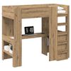 vidaXL Loft Bed Frame with Desk with Storage Artisan Oak 98.5 x 200 cm