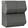 vidaXL Stackable Storage Box Set of 3 Pieces Fabric Anthracite