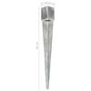 vidaXL Ground Spikes 2 pcs Silver 12x12x89 cm Galvanised Steel