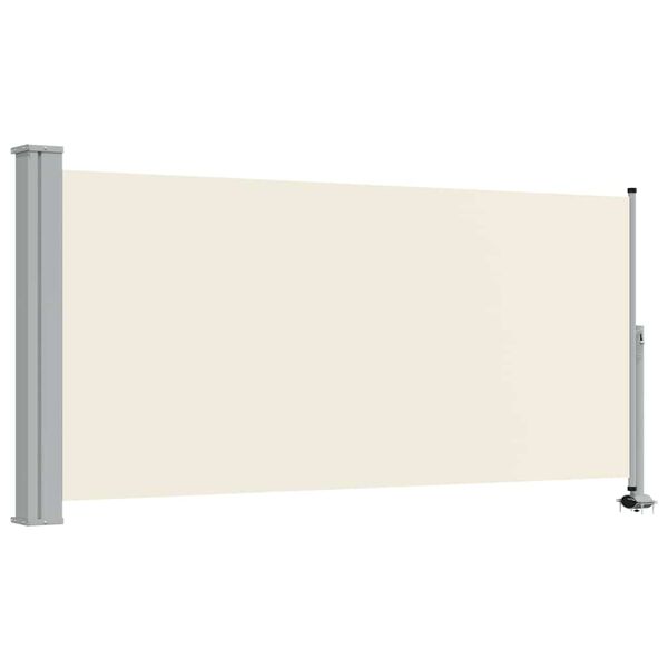 vidaXL Patio Retractable Side Awning 120 x 300 cm Cream