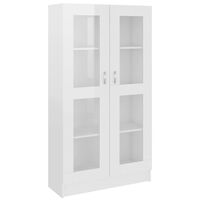 vidaXL Vitrine Cabinet High Gloss White 82.5x30.5x150 cm Engineered Wood