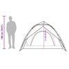 vidaXL Camping Tent Dome 4-Person White Blackout Fabric Quick Release