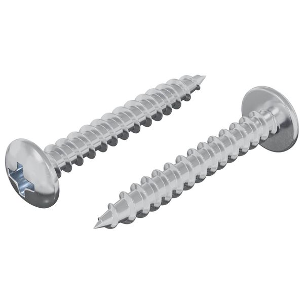 vidaXL Wood Screw 2 pcs Silver &Oslash; 8.6 x 31 mm Iron