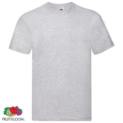 Fruit of the Loom Original T-shirts 5 pcs Grey 3XL Cotton