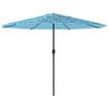vidaXL Garden Parasol with Steel Pole Blue 388x388x248 cm
