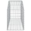 vidaXL Arched Gabion Basket 150x50x60/80 cm Galvanised Iron
