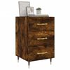 vidaXL Bedside Cabinet Smoked Oak 40x40x66 cm Engineered Wood