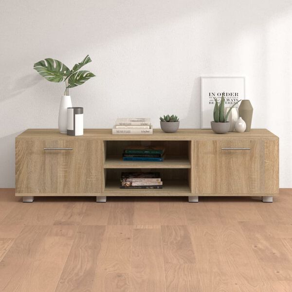 vidaXL TV Cabinet Sonoma Oak 140x40x35 cm Engineered Wood