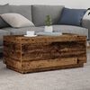 vidaXL Coffee Table with LED Lights Old Wood 90x50x40 cm