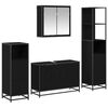 vidaXL Bathroom Furniture Set 4 pcs Black Oak Engineered Wood