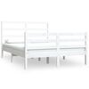 vidaXL Bed Frame without Mattress White Solid Wood Pine 140x190 cm